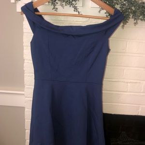 navy homecoming/party dress, Off the shoulders